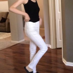 White Strechy Jeans Leggings